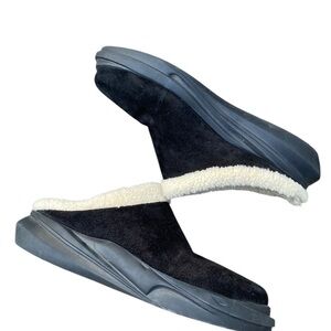 1017 ALYX 9SM Mens black shearling mono mule slip on size 43
